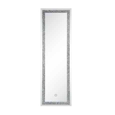 Noralie - Floor Mirror - Mirrored & Faux Diamonds - 60"