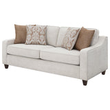 Christine - Upholstered Sloped Arm Sofa - Beige