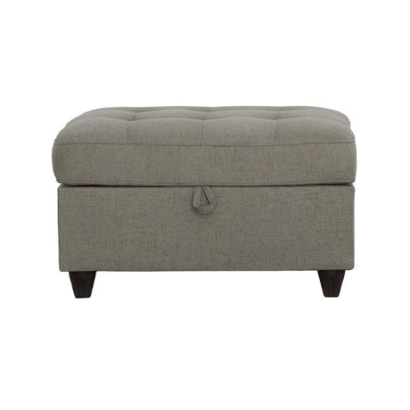 Stonenesse - Rectangular Upholstered Storage Ottoman - Gray