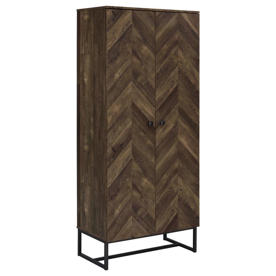 Carolyn - 2 Door Engineered Wood Accent Cabinet - Rustic Oak