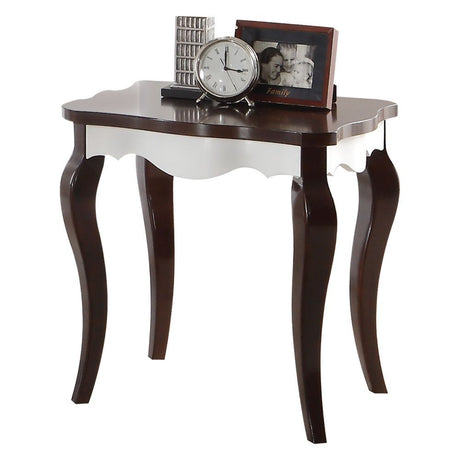 Mathias - End Table - Walnut & White