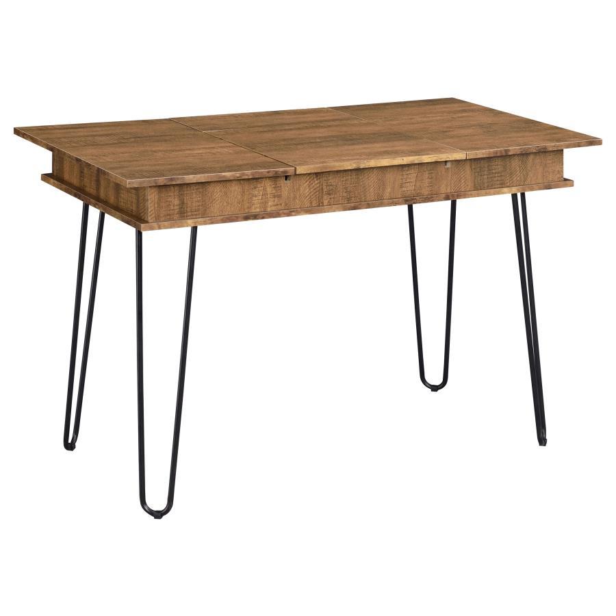 Sheeran - Writing Desk With Storage - Rustic Amber