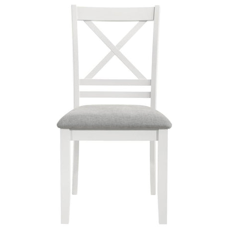 Hollis - Cross Back Wood Dining Side Chair (Set of 2) - White