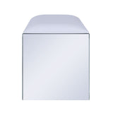 Noralie - Vanity Stool - PU, Mirrored & Faux Diamonds