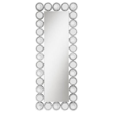 Aghes - Rectangular Wall Mirror With LED Lighting Mirror - Silver