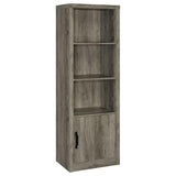 Burke - 3-Shelf Engineered Wood Media Tower - Gray Driftwood