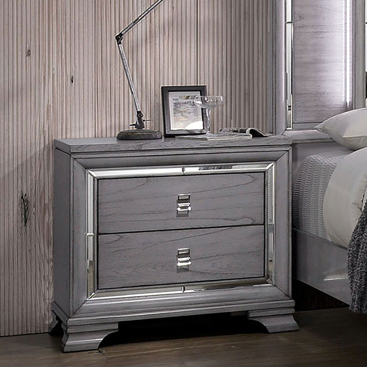 Alanis - Nightstand - Light Gray