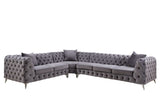 Wugtyx - Sectional Sofa - Dark Grayvelvet - 29"