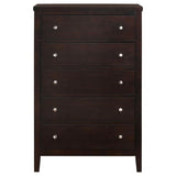 Carlton - 5-Drawer Bedroom Chest - Cappuccino