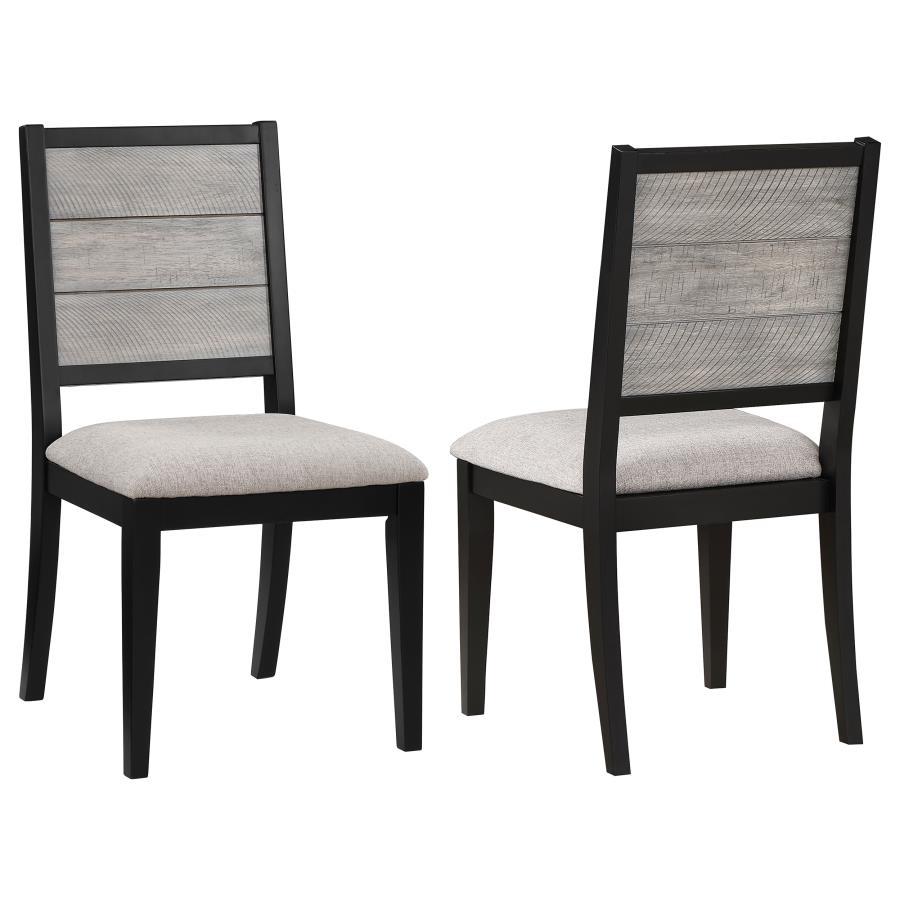 Elodie - Wood Dining Side Chair (Set of 2) - Gray And Black