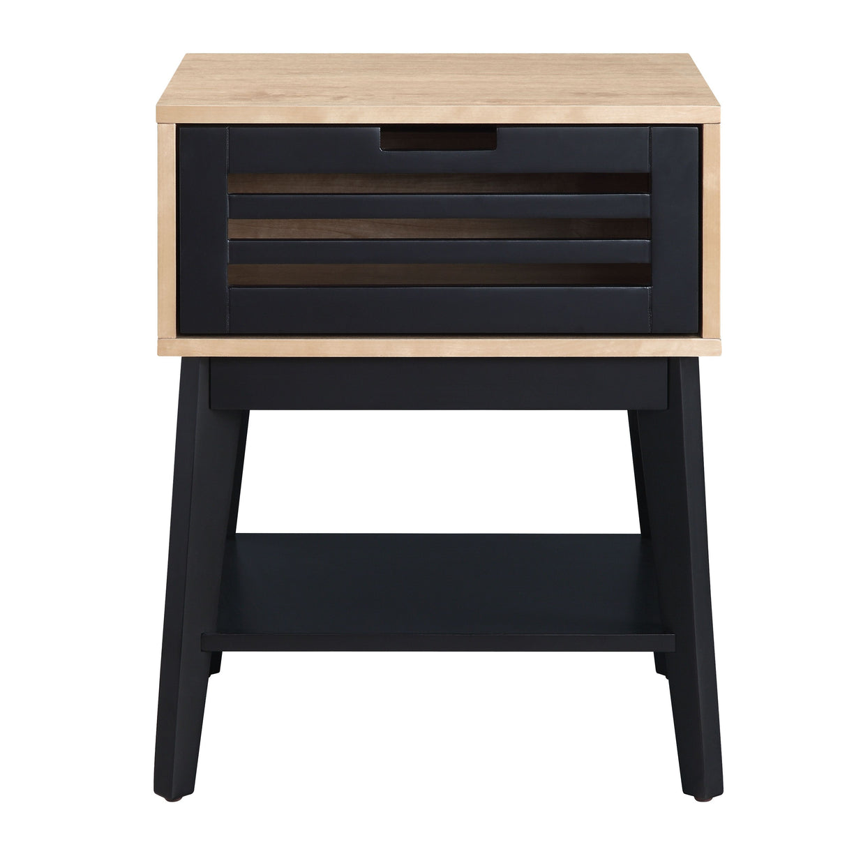 Gamaliel - End Table - Oak & Espresso Finish