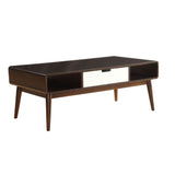 Christa - Coffee Table - Espresso & White