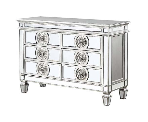 Varian - Server - Mirrored & Antique Platinum - 34"