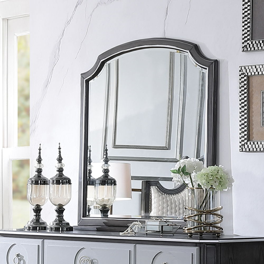 House - Beatrice Mirror - Charcoal Finish