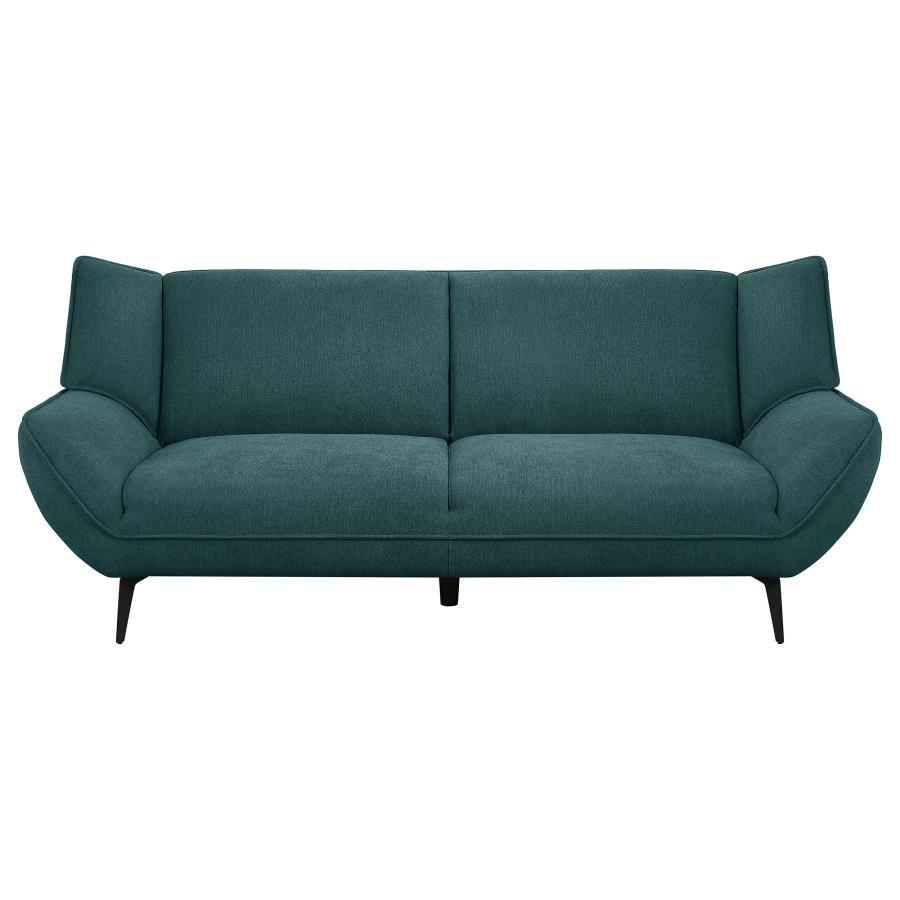 Acton - Upholstered Flared Arm Sofa - Teal Blue