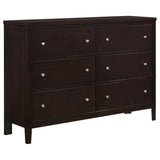 Carlton - 6-Drawer Dresser - Cappuccino