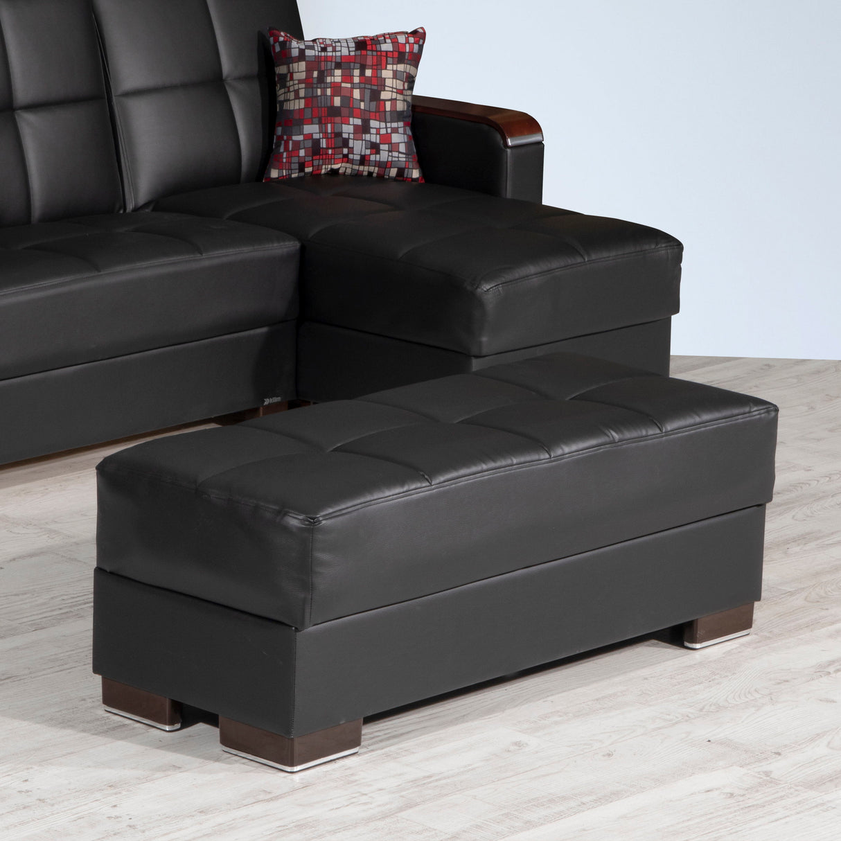 Ottomanson Armada X - Convertible Ottoman With Storage - Black