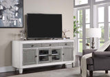 Katia - TV Stand - Rustic Gray & White Finish