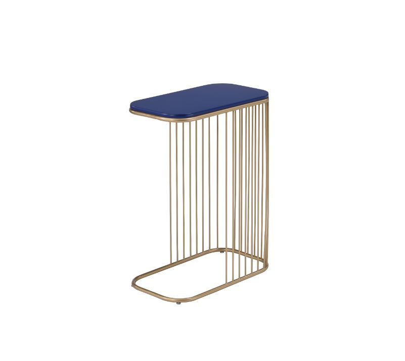 Aviena - Accent Table - Blue & Gold Finish