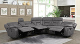 Higgins - Four-Piece Upholstered Power Sectional