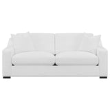 Ashlyn - Upholstered Sloped Arm Sofa - White