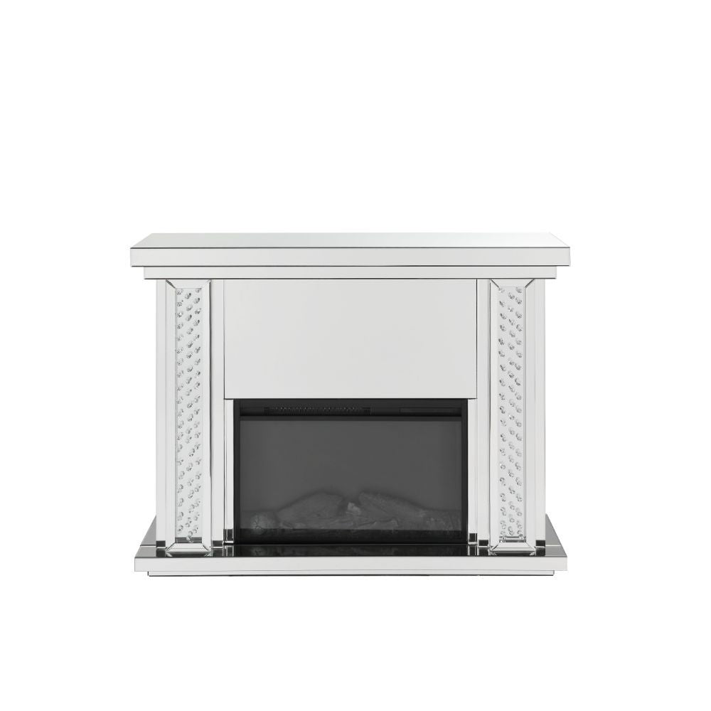 Nysa - Fireplace - Mirrored & Faux Crystals - 39"