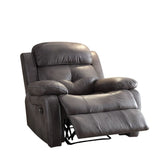 Ashe - Recliner - Gray Polished Microfiber