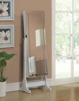 Zayas - Cheval Mirror With Jewelry Storage - White