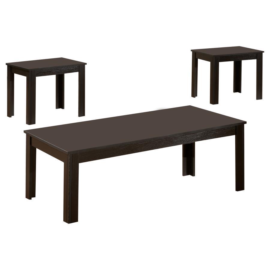 Elias - 3 Piece Engineered Wood Coffee Table Set - Black