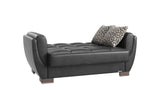 Ottomanson Armada Air - Convertible Loveseat With Storage - Black