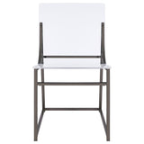 Adino - Acrylic Dining Side Chair (Set of 2) - Black Nickel