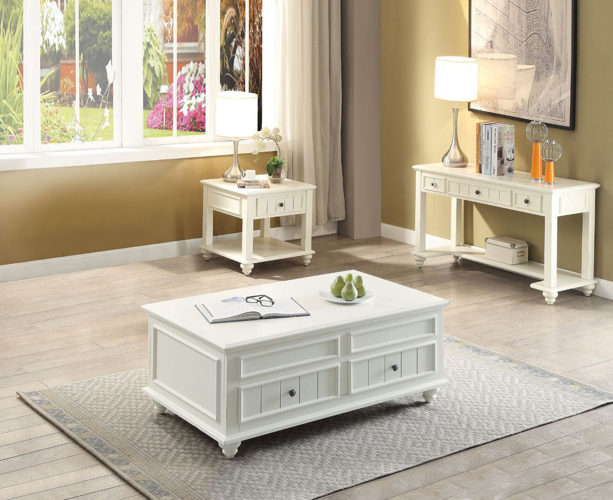 Natesa - Coffee Table - White Washed