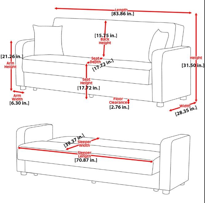 Ottomanson Barato - Convertible Sofa Bed With Storage