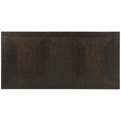 Caterina - Dining Table With X Leaf - Dark Walnut / Beige