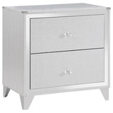 Larue - 2-Drawer Nightstand - Silver