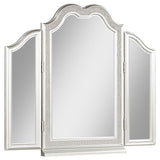 Evangeline - Vanity Mirror With Faux Diamond Trim - Silver