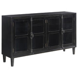 Sylvia - 4-Door Accent Cabinet - Black