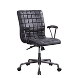 Barack - Executive Office Chair - Vintage Black Top Grain Leather & Aluminum