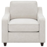 Christine - Upholstered Sloped Arm Accent Chair - Beige