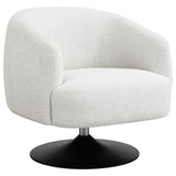 Dave - Upholstered Barrel Back Swivel Club Chair - Beige