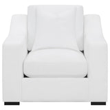 Ashlyn - Upholstered Sloped Arm Accent Chair - White