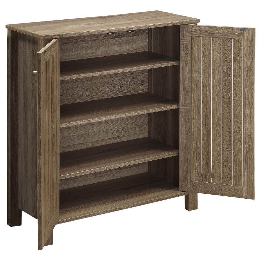 Marisa - 4-Shelf Engineered Wood Shoe Cabinet - Dark Taupe