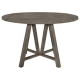 Athens - Round Drop Leaf Counter Dining Table - Gray