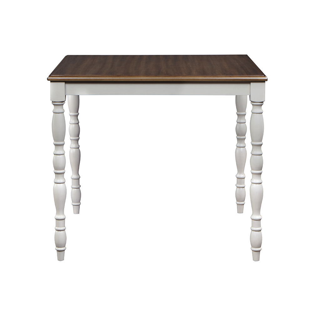 Bettina - Counter Height Table Set (5 Piece) - Beige Fabric, Antique White & Weathered Oak